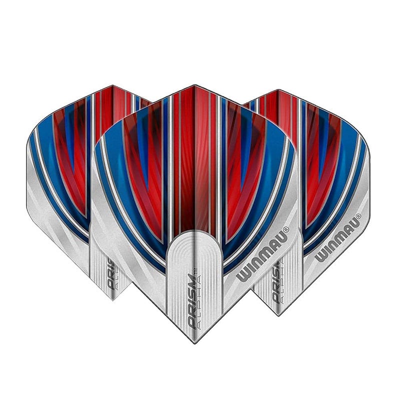 Winmau Prism Alpha Red & White Extra Thick Dart Flights - 1 Set per Pack (3 Flights in Total) - Image 2